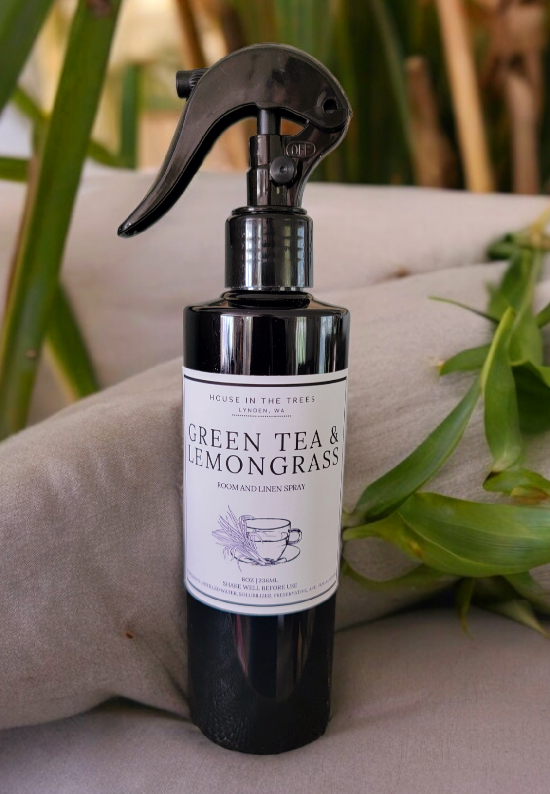 Green Tea and Lemongrass Linen Spray